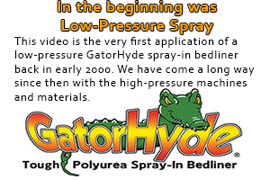 Polyurea low-pressure spray application