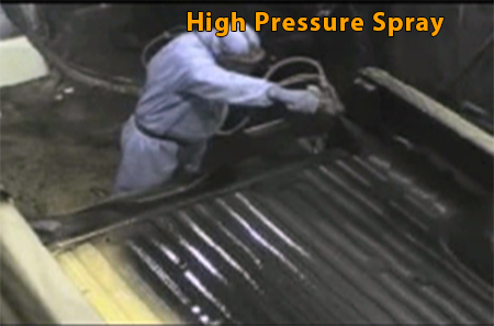 Polyurea high-pressure spray application