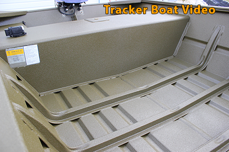 Tracker boat interior with GatorHyde polyurea spray