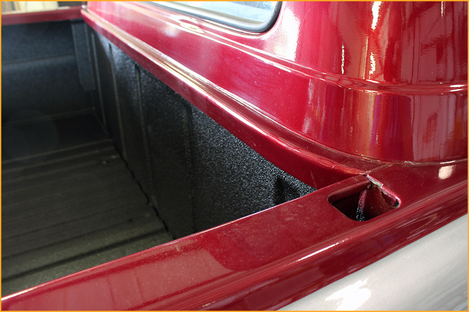 1962 Ford F150 pickup bed with a GatorHyde Spray-In Bedliner.