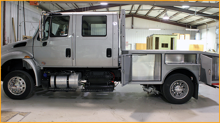 A government agency's truck hauler