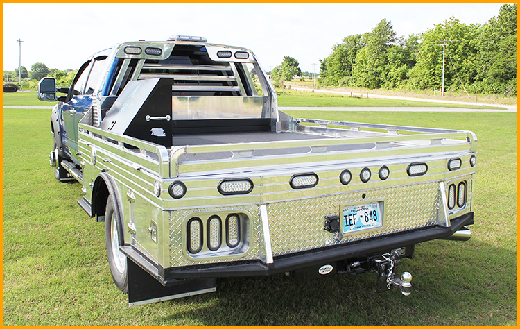 Ford F350 Super Duty flatbed.