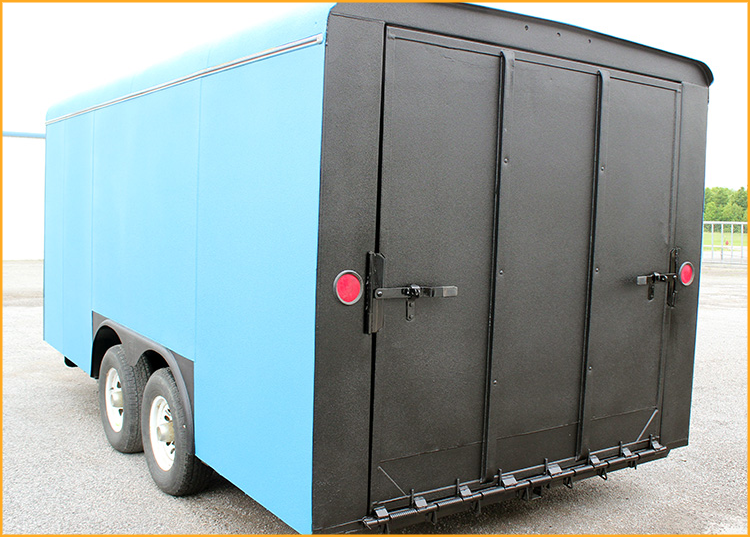 Box trailer sprayed with GatorHyde