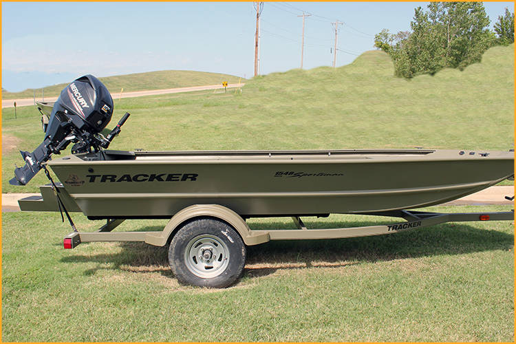 Tracker-boat interior sprayed with GatorHyde polyurea